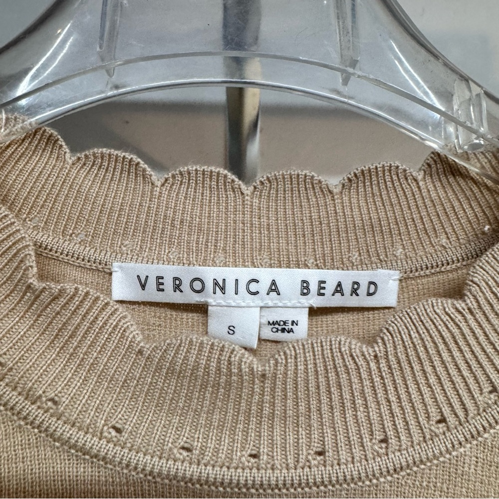 VERONICA BEARD Steffi Mixed Media Blouse size small merino wool - Picture 2 of 5